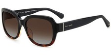 Kate Spade Layne Polarized Women's Black/Havana Mod Square Sunglasses - 0W4A-LA