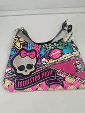 Monster High MATTEL Purse Shoulder Bag Clutch Glitter Skull Print 2013