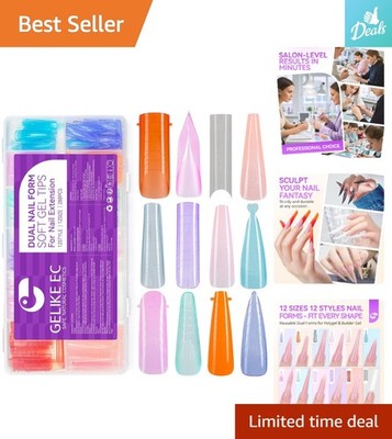 288pc Nail Dual Forms Collection: 12 Styles for Effortless Salon-Quality Nails