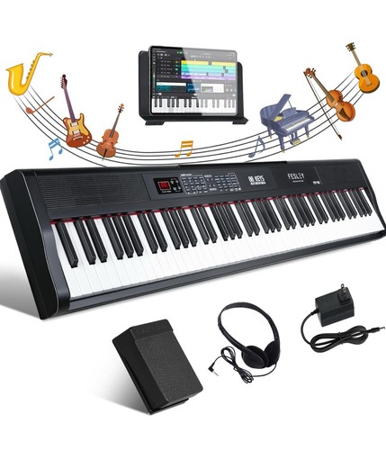 Fesley Piano Keyboard 88 Keys: Bluetooth Full-Size Digital Piano Keyboard, 900 T - Picture 1 of 1