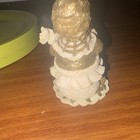 Christmas Corner Oatmeal Collection Snowman Figurine, Resin Glitter White Gold — photo 4