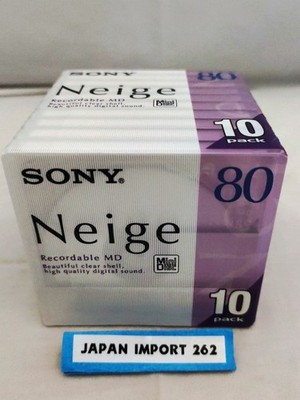 SONY beschreibbare Minidisc 80 Minuten 10 Packungen 10MDW80NED Brandneu!!