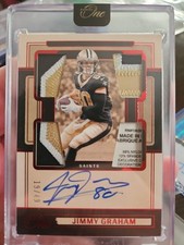 2024 Panini One Jimmy Graham Quad Patch LANDRY TAG Auto #/49 NEW ORLEANS SAINTS