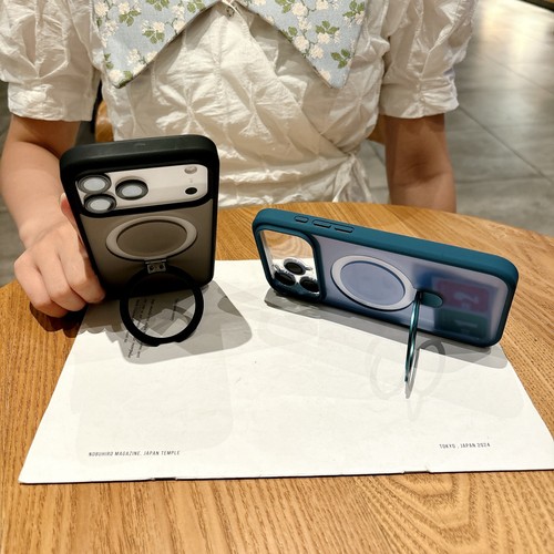For iPhone 16 Pro Max 15 14 13 12 11 Magnetic Kickstand Case with Lens Protector - Picture 11 of 20