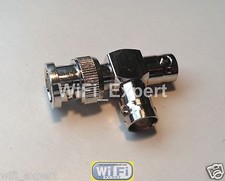 1 x BNC Male to Two BNC Female jack Triple T in Series Adapter Connector 3 Way