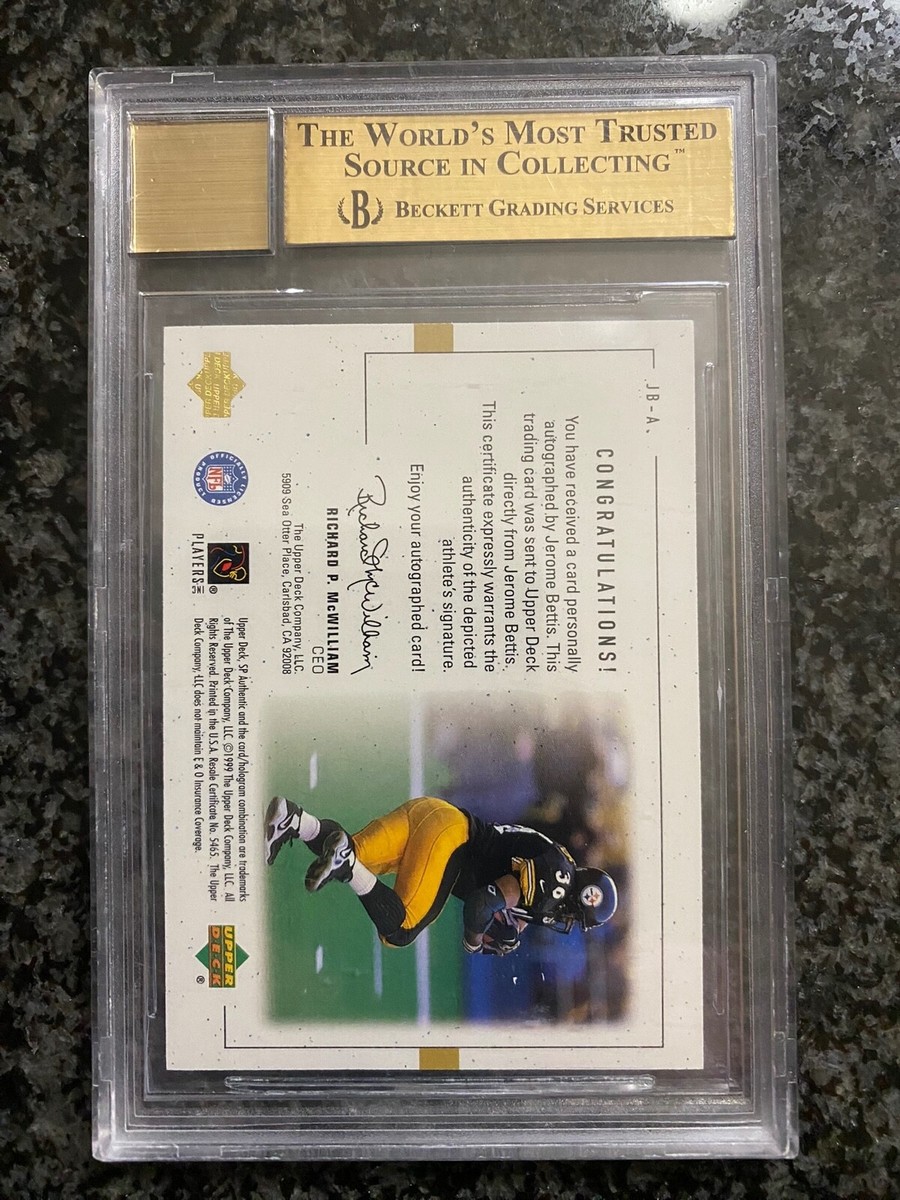 JEROME BETTIS 1999 SP Authentic Player's Ink Green BGS 9.5 Auto 10