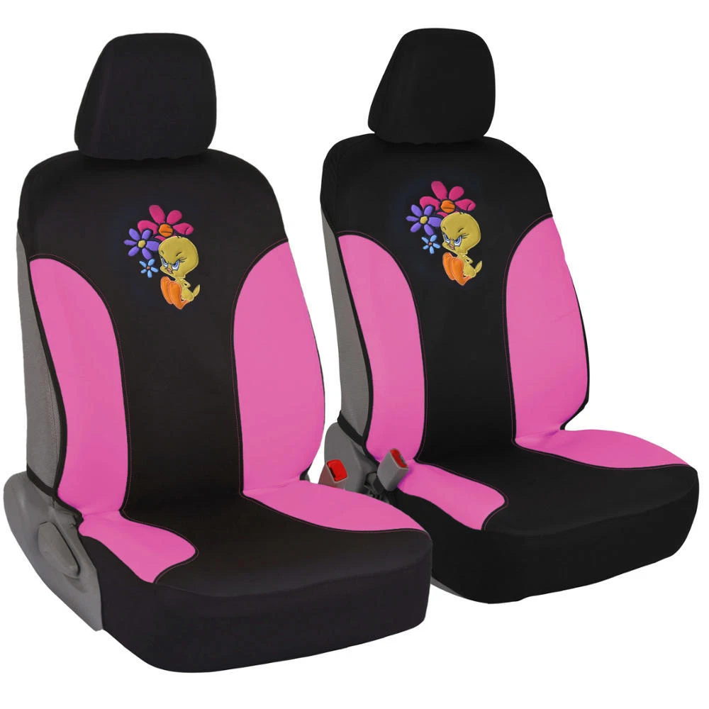 Waterproof Sassy Tweety Bird Cartoon Character Front Car Seat Covers (Pair)