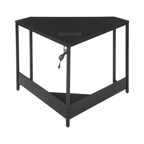 Corner Desk with Outlets, Small Desk with Outlets,Free Standing Corner Table - Picture 5 of 16