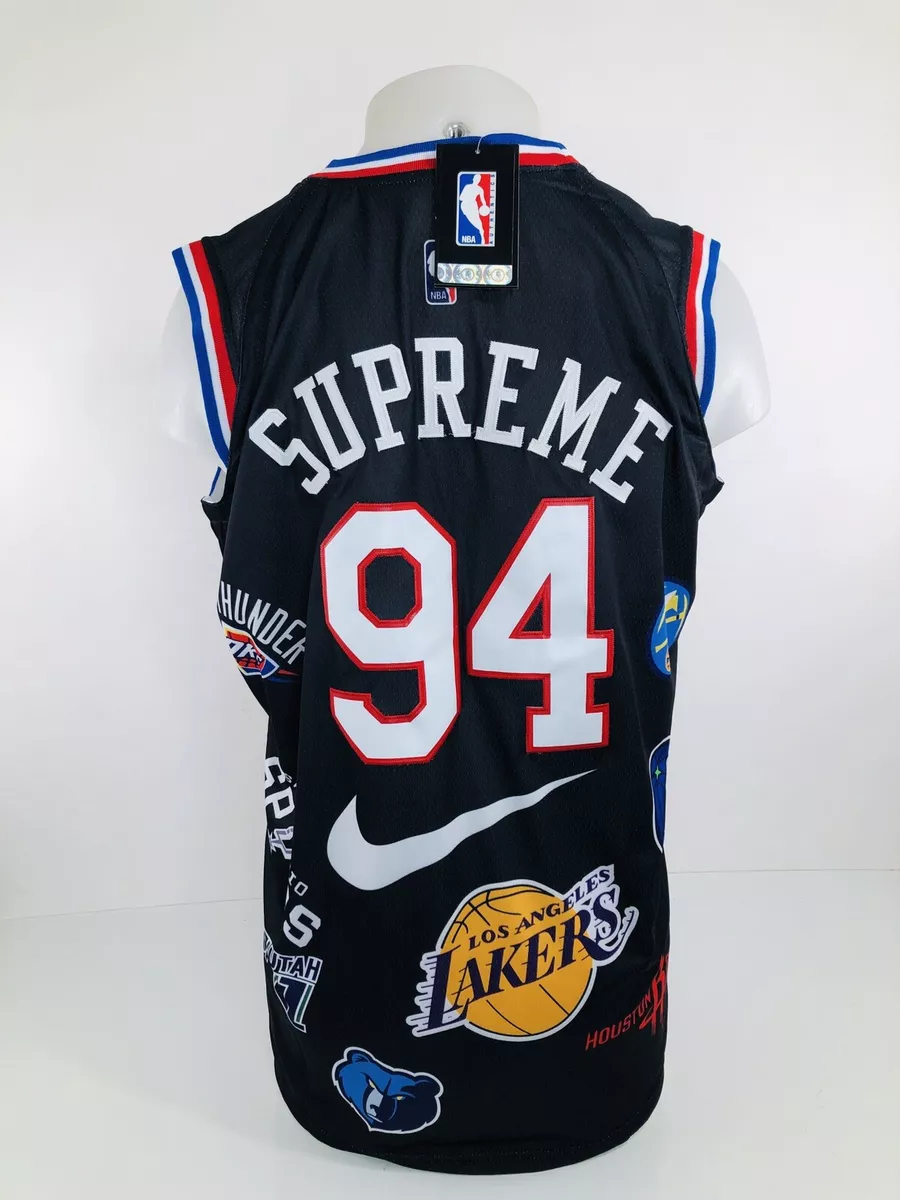 SUPREME / NIKE - NEW w TAGS - Sz L 48 Embroidered Bulls / Lakers Etc. Jersey eBay