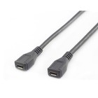 Micro USB Female To Female Extension Extender Data Sync Charging Cable adaptor