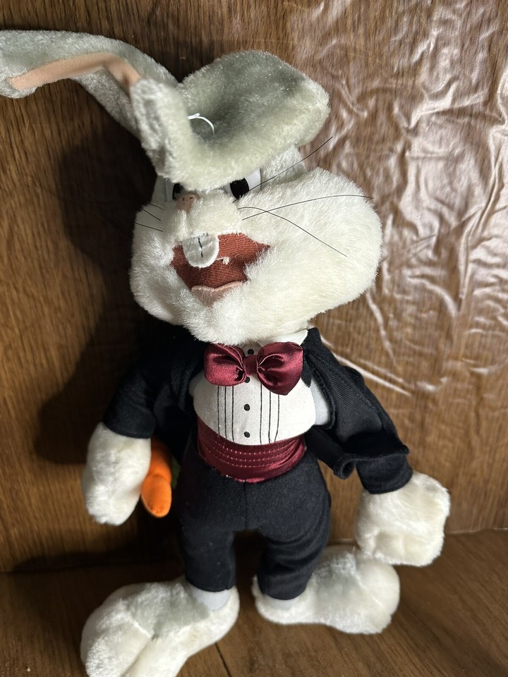 Looney Tunes Bugs Bunny Rabbit Plush W/ Carrot 17” Tux Tuxedo Concert ...