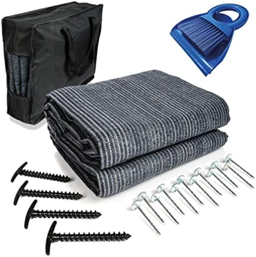 Mr Nomad stuoia campeggio 5,0 m x 2,5 m - tappeto da campeggio blu/grigio in pol