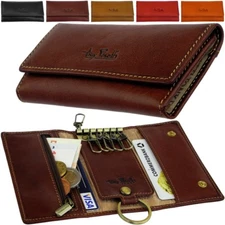 Tony Perotti Car Key Case Leather Holder Key Bag Ring Key Wallet