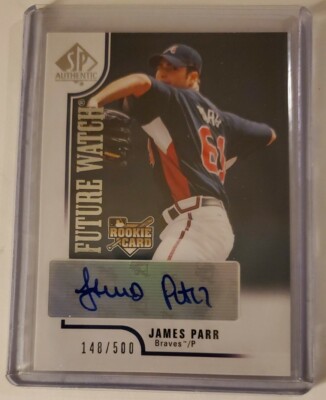 2009 SP Authentic James Parr Future Watch #237 Auto RC  /500 Atlanta Braves