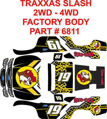 BUC-EES Theme wrap decals  STOCK 2WD-4WD TRAXXAS #6811 1X10 SCALE  SLASH BODY