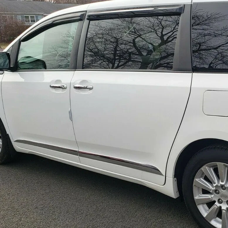 Para Toyota SIENNA 2011-2020 ABS exterior puerta carrocería moldura lateral moldura cromada Foto 3 de 4