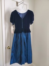 NEW With Tags - Beautiful Blue Prom Or Party Dress - Size 4 - Velvet And Rayon