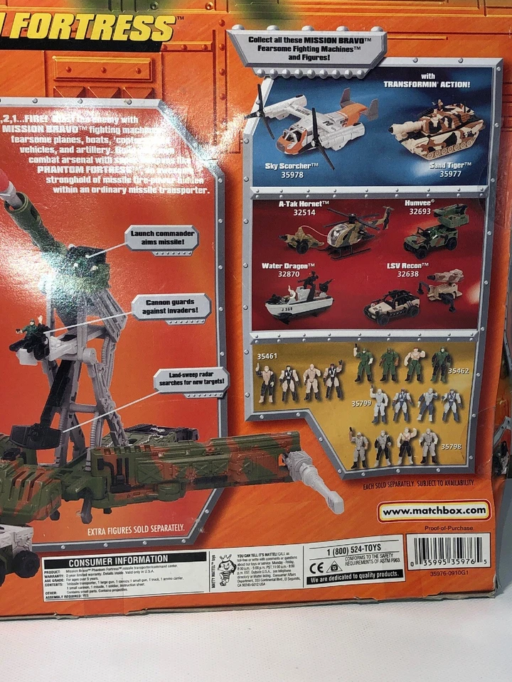 Vintage 1998 Matchbox Mission Bravo Phantom Fortress Nib Hard To Find - Image 4 of 4
