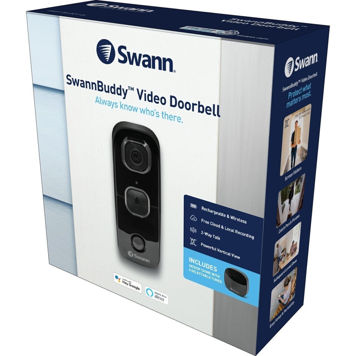 Swann Buddy Full HD 1080p Smart Doorbell With Two-Way Audio