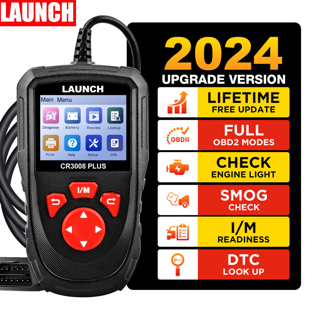 2024 Auto OBDII Scanner Car Diagnostic Tool OBD2 Code Reader Check Engine Fault-image