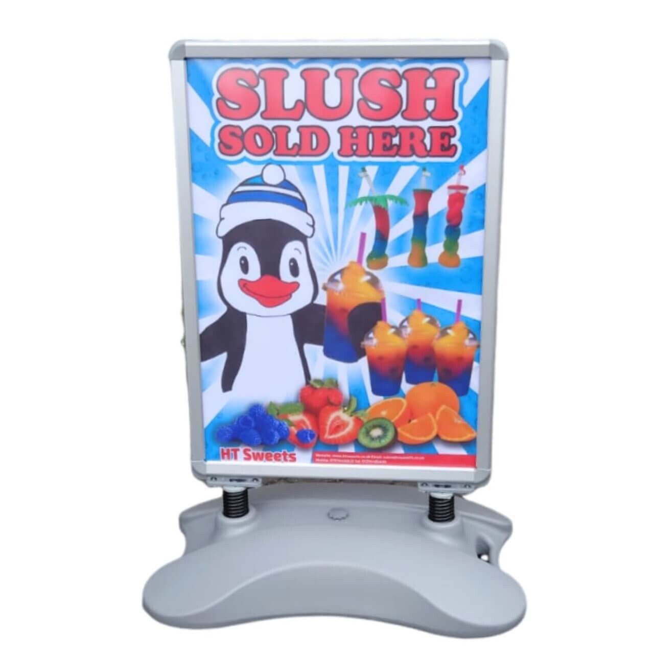 A1 WATERBASE PAVEMENT SLUSH SOLD HERE BOARD- SNAP FRAME SHOP DISPLAY STAND