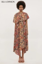 Ulla Johnson silk Tahlia Dress in Coral Bloom US 4 - BRAND NEW