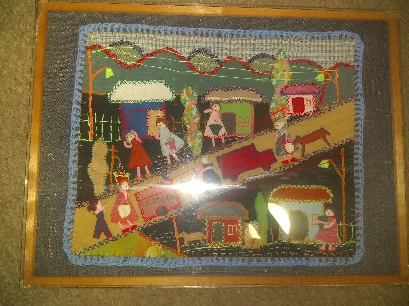 Chilean Arpillera From Pinochet Regime women's / human rights quilting