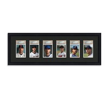 PSA Graded Card Frame Display Holds (6) Slabs Baseball, UV Protection (optional)