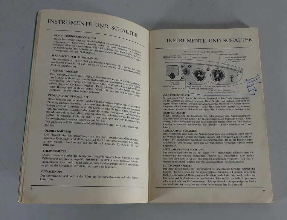 Istruzioni D'Uso / Manuale MG A/MG A 1500 Stand Circa 1955/1956 - Immagine 4 di 4