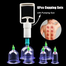 6Pcs Vacuum Cupping Sets with Pumping Gun Suction Cups Back Massage Body