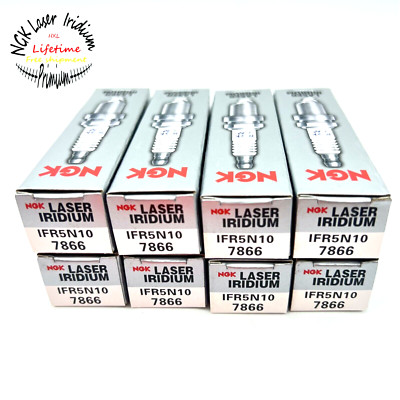 Set of 8 Pcs Spark Plug-Laser Iridium NGK IFR5N10 7866