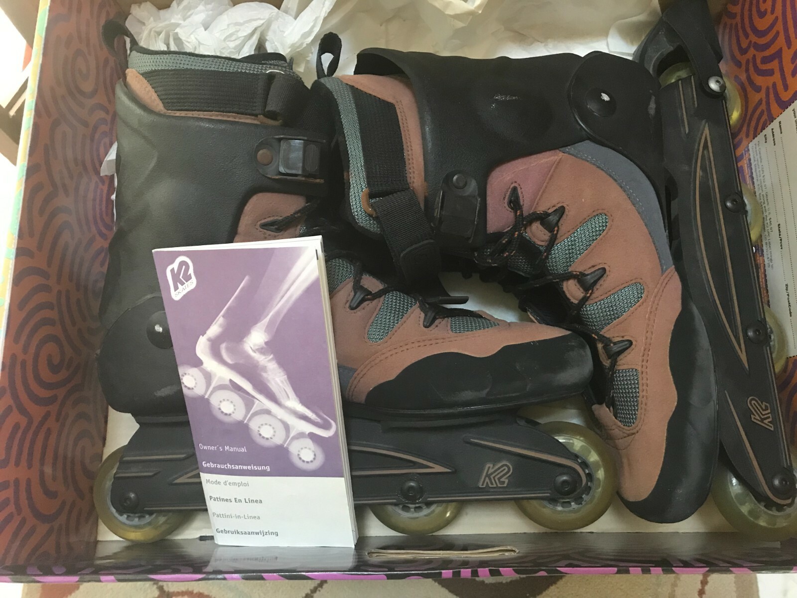 K2 ZSE Rollerblades Inline Skates Men's size 13 Brown and Black. eBay