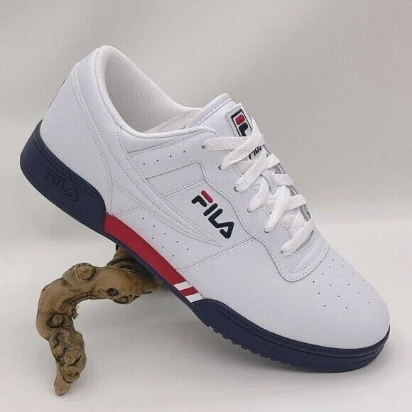 Men s Fila Original Fitness OP White Navy Sneakers