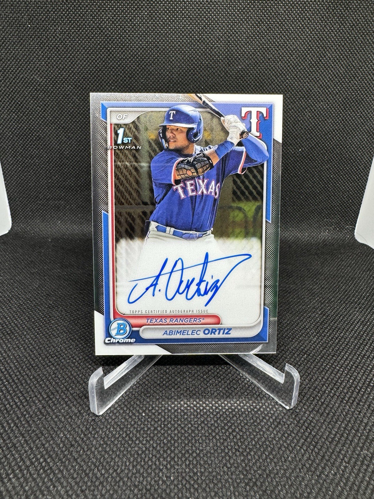 2024 Bowman Chrome Abimelec Ortiz Chrome Prospect Autographs #CPA-AO (RC, AU)