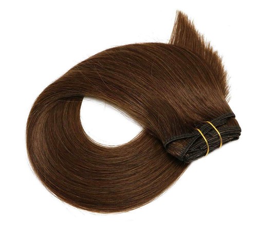Weft Human Hair Extensions Sew in  Wefts Premium Remy Hair Weave Full Head 100gr - Picture 44 of 130