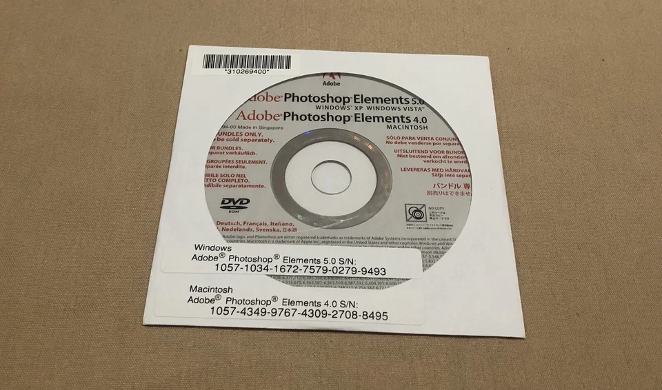 Adobe Photoshop Elements 5.0 Software Photo Editor Win XP 4.0 Mac NEW - Image 2 of 2