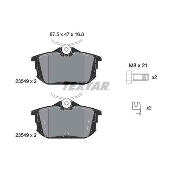 Textar Bremsbelagsatz, Scheibenbremse 2354901-image
