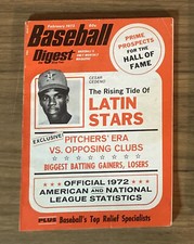 Baseball Digest Februray, 1973 The Rising Tide of LATIN STARS Cesar Cedeno