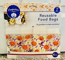Halloween Confection Stand Reusable Snack Sandwich Food Bags Evriholder