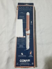 Conair Double Ceramic Curling Wand, 1 Inch Curling Wand, White / Rose Gold G2