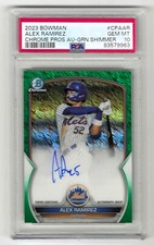 Alex Ramirez #CPA-AR [Green Shimmer] 2023 Bowman Chrome Prospect Autographs 