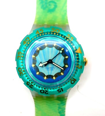 NEW Swatch Scuba 200 Watch SEAHORSE SDK119 with Case & Papers 1994 NOS Gents