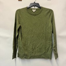 Style  Co Womens M Dry Grass Green Crewneck Long Sleeve Sweater NWT AT36