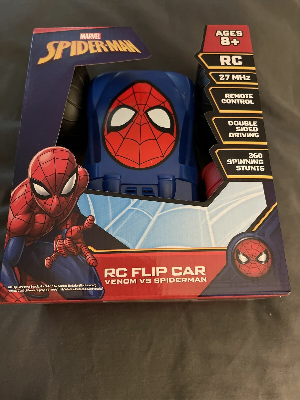 NEW Marvel Venom Vs SpiderMan Remote Control RC Flip Car w/ 360 Spinning Stunts eBay