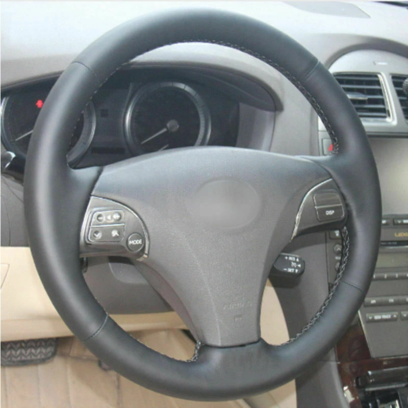 Top Leather Steering Wheel Hand-stitch on Wrap Cover For Lexus ES ES350 GS450h - Image 3 of 4