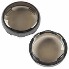 2Pcs Motorcycle Smoke Turn Signal Light Lens Cover Smoked For Harley Davidson