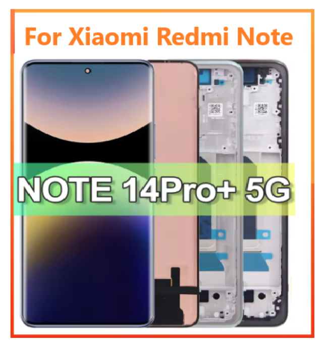 Remplacement Ecran 24090ra29g Écran LCD Xiaomi Redmi Note 14 Pro 5G - Remplacement Complet - 6.67 Pouces - Noir - Kit Réparation Xiaomi Redmi Note 14 5g