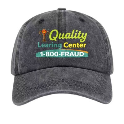 Quality Learning Center 1-800-FRAUD Sarcastic Parody MEME Dad Hat Baseball Cap