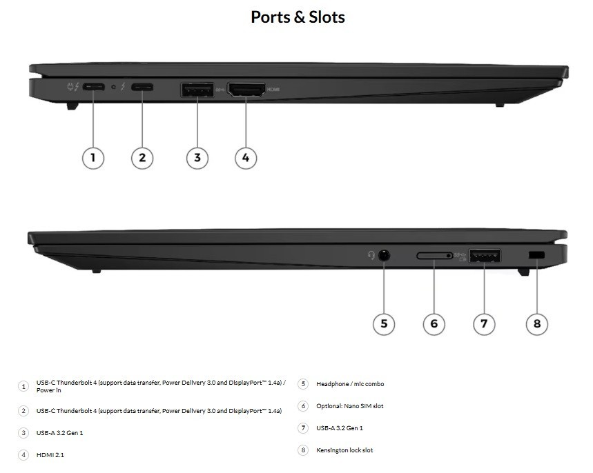Lenovo ThinkPad X1 Carbon, 14-Inch Laptop, with Intel Core i5 12th Gen., Windows 11 Pro