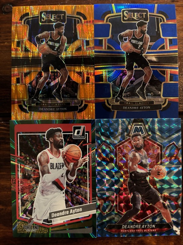Deandre Ayton 4 Card LOT! Orange Flash / Blue Concourse / Green Laser / Blue